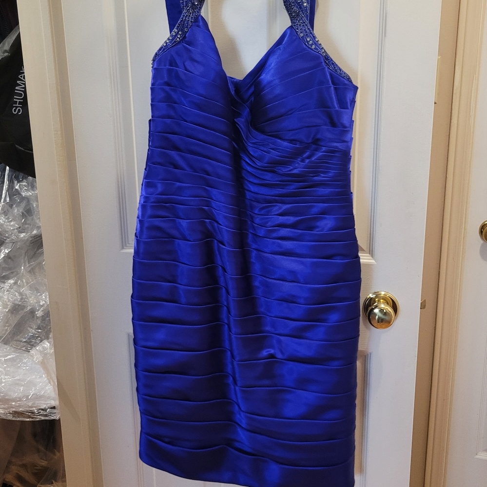 Adrianna Papell Royal Blue Mini Dress